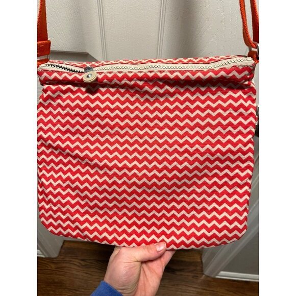 Kipling | Zigzag Beige Orange Crossbody Shoulder Bag - Picture 2 of 6